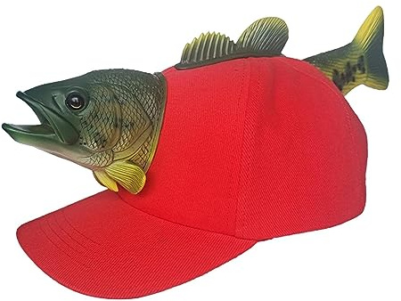 Perfeclan Casquette de baseball fantaisie chapeau animal pour enfants adultes pour hommes femmes pêche pêcheur cadeau décontracté drôle parent enfant, rouge M