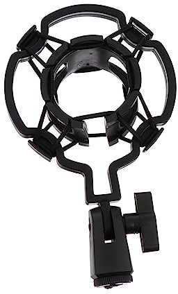 TOYANDONA Soporte De Clip Para Micrófono De Condensador, Marco Antivibración De Plástico Negro, Soporte Ajuste De Ángulo Para Grabación y Transmisión