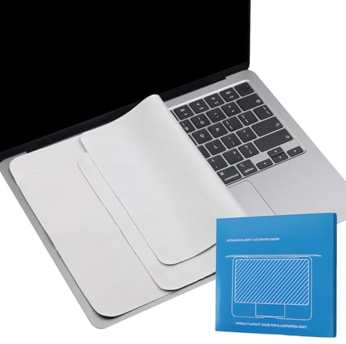2 stycken laptop-tangentbordsdukar för Macbook 15 tum, tangentbordsskydd, slitstarkt, slitstarkt mikrofiberfoder för MacBook Pro 15 tum/16 tum