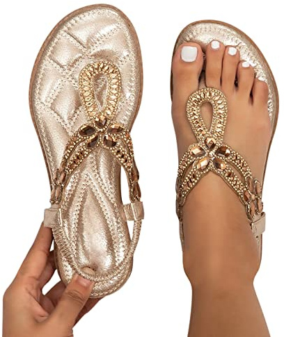 TBloevwlh Verano Hallux Valgus Zapatos Mujer, Sandalias Ancho H, Verano Para Trajes Brillantes Mujer Elegantes Sandalias De Pantuflas De Tirantes Sandalias De Verano Espadrilles & Slides Pumps,