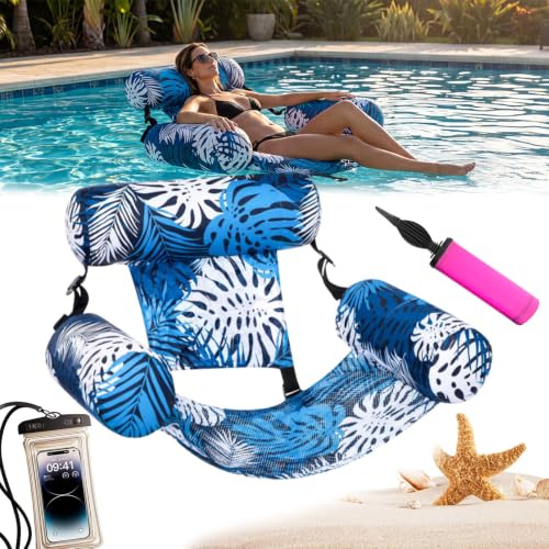 2026 Nuevo Silla Flotante Piscina, Flotadores Piscina para Adultos, Hamaca Flotante Piscinas, Sillon Hinchable Piscinas, Incluye Bomba De Aire, para Fiestas De Verano Y DiversióN (#01)
