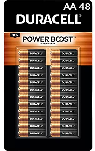 Duracell Coppertop Lot de 48 Piles alcalines AA au dioxyde de manganèse 1,5 V