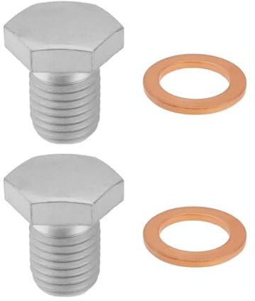 The Lord of the Tools 2 Pezzi Tappo A Vite Per Coppa Dell'olio OE 11137535106 STC2034 Compatibile Con BMW Compatibile Con Land Rover Range Rover II 1994.07-2002.03 M12x1.5 Con Anello Di Tenuta