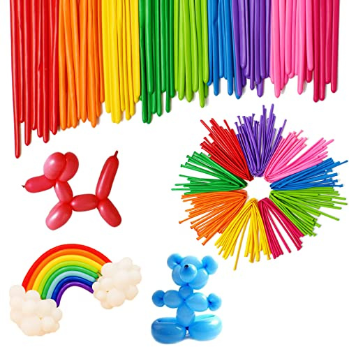 100Pcs Magic Balloons Kit, Colorful Long Latex Sculpture Twist Diy Balloons for Birthday kids Wedding Party Decorations