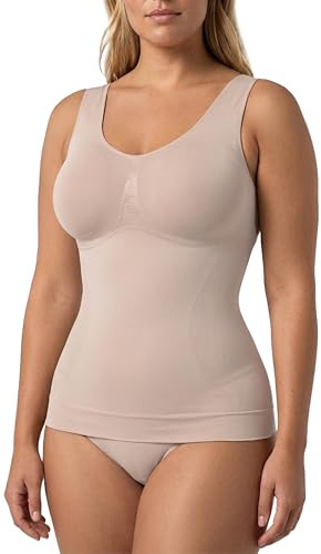 Risalti Camiseta Reductora con Tirantes Anchos - Camiseta Moldeadora Interior Sin Mangas, Ropa Interior, Shapeweare - Made In Italy
