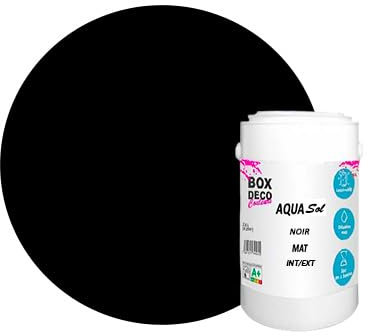 Pintura de suelo exterior e interior acrílico de alta resistencia, aspecto mate Aqua Sol – 1 kg/10 m², negro