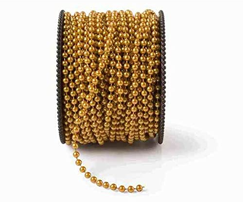 Generico Rotolo Filo di Perle 4 mm x 25 Metri Colore Oro Opaco