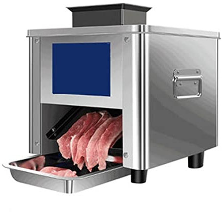 Rebanadora de carne eléctrica Rebanadora Picadora de carne comercial para el hogar Rebanadora automática de filetes de pescado para el procesamiento de alimentos en la cocina (Colo