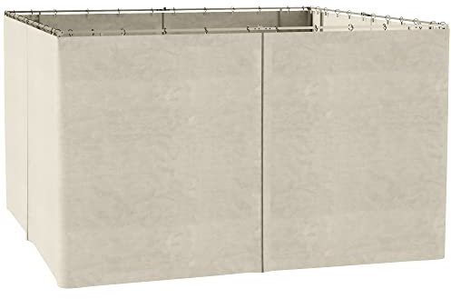 Outsunny 4 Paredes Laterales para Cenador 3,5x2 m Laterales para Gazebo Universal con Ganchos y Anillos en C para Pérgola Carpa Beige
