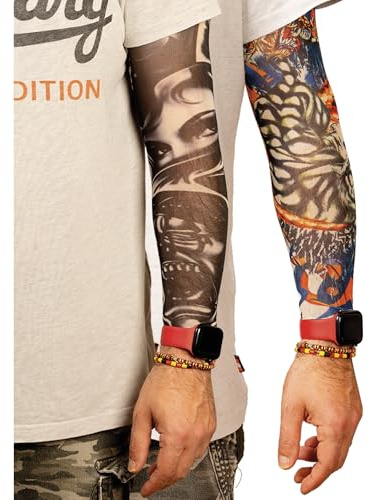 Funtime Gifts Mangas de tatuaje: aspecto realista instantáneo para disfraces de disfraces, multicolor, Taille unique