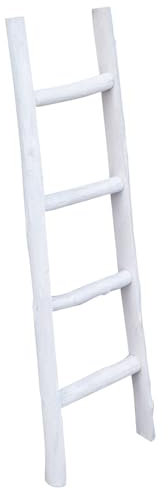 Scaletta per asciugamani da bagno 100 x 9 x 30 cm - Scala decorativa in legno che può essere utilizzata come servomuto per camera da letto o scala per asciugamani shabby