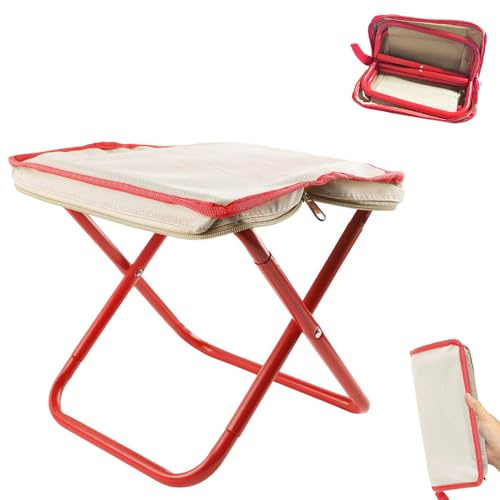 HuaMuDM Tabouret de Camping,Tabouret Pliant d'Extérieur,Camping Pliant Tabourets,Siège de Camping Portable,pour Adultes pour Voyage Randonnée Pêche Barbecue Plage (Grande Taille)