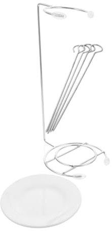 MUCKLILY Soporte Colgante Para Brochetas De Acero, Estante Compacto Para Parrilla, Con 4 Agujas Afiladas, Adecuado Para Barbacoa Al Aire Libre y Camping
