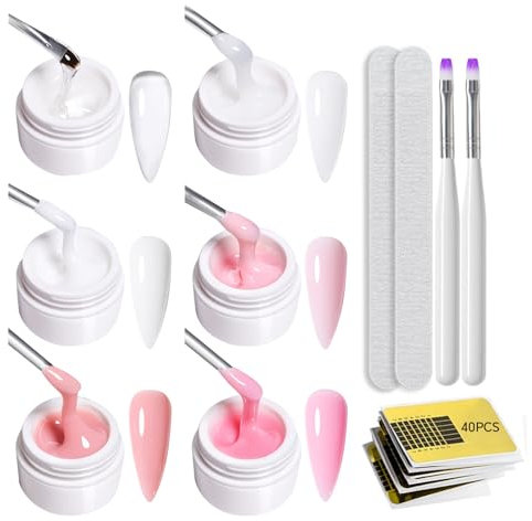 GZSYY Lot de 6 gels de construction pour ongles en gel 6 couleurs