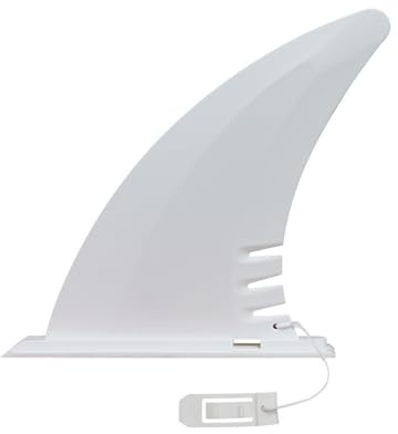 Aleta central y lateral for SUP de 9,9/19 cm, color negro, nuevo estilo, tabla de surf de remo/inflable, aleta central, for deportes acuáticos Deportes acuáticos(White,19cm*1PC)