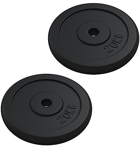 vidaXL 8X Plaques de Poids Disque de Poids d'Haltère Musculation Barre d'Haltères Barre de Curl Salle de Sport Gymnase Maison 8x2,5 kg Fonte