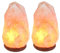 Confezione da 2 lampade di sale da 2-3 kg autentico cristallo naturale rosa himalayano con cavo elettrico e lampadina, terapeutico e ionizzante.