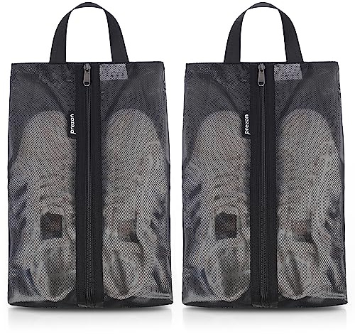 Prezon Bolsa para Zapatos de Viaje, Malla de TPU Resistente al Agua, Cremallera YKK Resistente, Bolsa de Zapatos Antimanchas, Organizador de Zapatos con Cremallera para Viajes o Almacenamiento