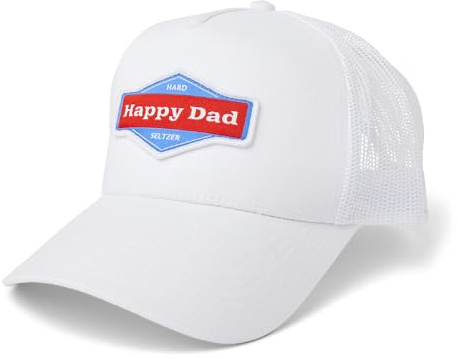 Cappello da Camionista Happy Dad, Bianco, Taglia Unica