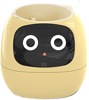 Vaso da fiori intelligente, vaso di fiori intelligente, incantevole compagno di piante, splantato ricaricabile Ai Chip, piccolo vaso per fiori, schermo LCD, vaso per casa, terrazza, giardino,