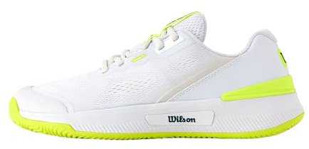 Wilson Damen Intrigue PRO OZ Tennisschuh, White/Safety Yellow/Navy Blazer, 39 1/3 EU