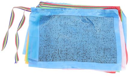 Mipcase 20pièces Lot De Drapeaux De Prière Pour Extérieur Drapeaux Décoratifs Pour Culte Jardin Toile Avec Drapeau De Cheval