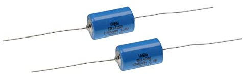 vhbw 2x pila cilindrica ER14250 - Batterie speciali con contatti a saldare (1200mAh, 3,6V, Li-SOCl2)