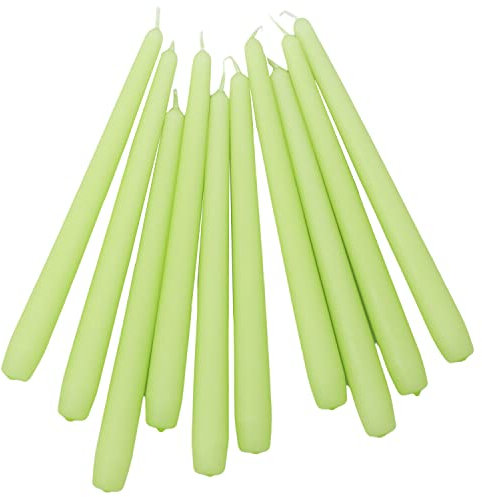 G Decor Confezione da 2, 10 o 20 candelabri alti Coraline, candele opache, colori misti, per chiesa, candele da cena, ideali per matrimoni e Natale (set da 10 pezzi)