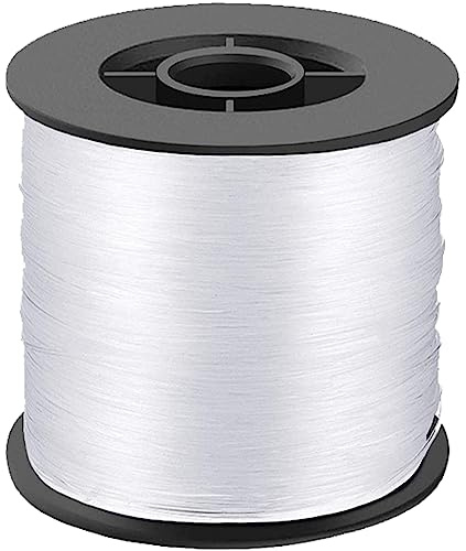 LLMSIX Fil de pêche transparent monofilament de 200 mètres, 0,8 mm, 25,9 kg, fil à suspendre invisible pour la pêche, les travaux manuels, fil épais