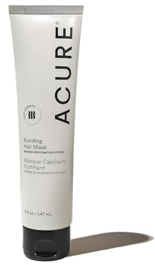 Acure Bonding Hair Mask - Weekly Deep Conditioning Hair Mask for Damaged Locks, Rescue Bond Repair Treatment for Dry, Damaged, Thin, Fine Locks, Natural Ingredients, Vegan - 5 fl oz