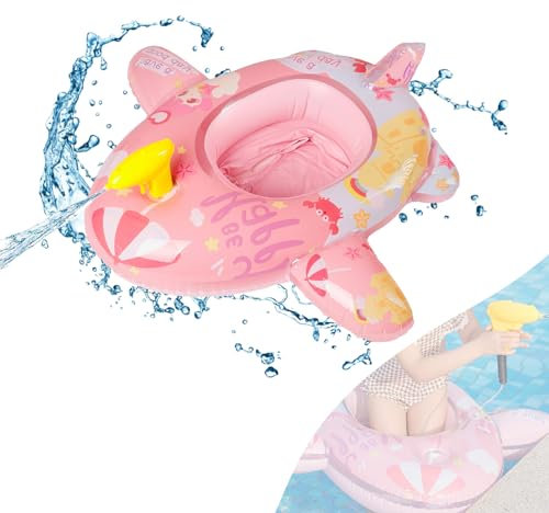 Salvagente Neonato per bambine,1-3 anni, anello gonfiabile per il nuoto del bambino, galleggiante per piscina con sedile e maniglia, anello gonfiabile per nuotare in piscina, ciambella neonato bambini