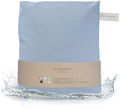 BADESOFA® Badewannen-Sitzkissen | Revolutionärer Komfort für Badewanne, Dusche & Whirpool | Waschbares & schnell Trocknendes Bade-Kissen in Blau | Wellness Badewannen-Zubehör Handmade in EU