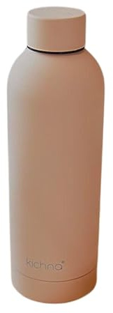 Kichna Stainless Steel BPA Free Soft Touch Water Bottle Leakproof, No Sweating, Reusable Kids & Adults Unisex - Pink - 800ml
