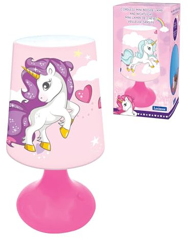 Lexibook, Unicorno, Mini Lampada da Comodino Senza Fili e Luce Notturna, MLT10UNI