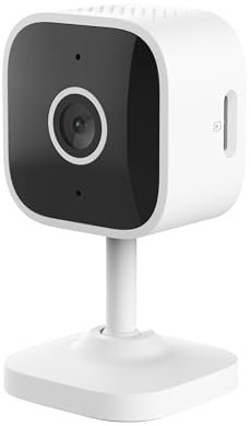 Trust IPCAM-2900 Camera de Surveillance WiFi Intérieure avec Vision Nocturne, Sirène et Microphone Intégrés, Détection Humaine, Camera WiFi avec Application, Maison Connectée, Blanc