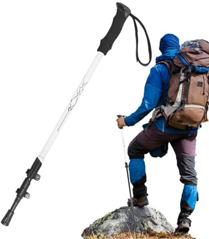 Bâtons de trekking pour homme - Bâtons de randonnée télescopiques en aluminium, utilisation polyvalente, support d'équilibre, bâtons de randonnée