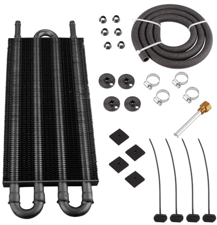 Tissting Condenseur de Climatisation Automobile en Alliage d'Aluminium 8 Rangées - Condenseur Tubulaire pour Système de Refroidissement Voiture Universelle 304x254x20cm/12x10x0.8in (4 rangées)
