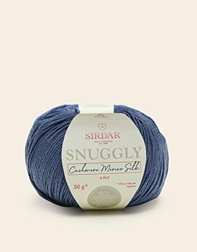 Sirdar Snuggly Cashmere Merino Silk - Fil de qualité supérieure pour tricot et crochet - 75% laine mérinos extra fine, 20% soie, 5% cachemire - Prince Charming (304), 50 g