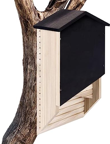 Piomoner Boîte à chauve-souris extérieure en bois | Habitat extérieur pour