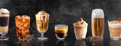 artissimo Glasbild Küche 80x30 cm Küchenbild: Kaffee-Spezialitäten modern schwarz AG5446A – Bild aus Glas, Wandbild Querformat, Küchendeko Café Stil