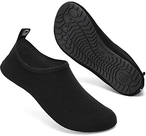 Mabove Swim Water Shoes Socks Barefoot Protecting for Sea Beach Swimming Pool Mens Women(Black XSP,13.5/14 UK,50/51 EU)