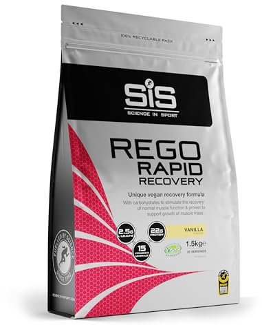 Science in Sport Rego Rapid Recovery 1,5kg Vainilla Vegan - Bebida regeneradora en polvo con carbohidratos, proteínas, electrolitos, vitaminas y minerales, Ayuda a entrenar eficazmente