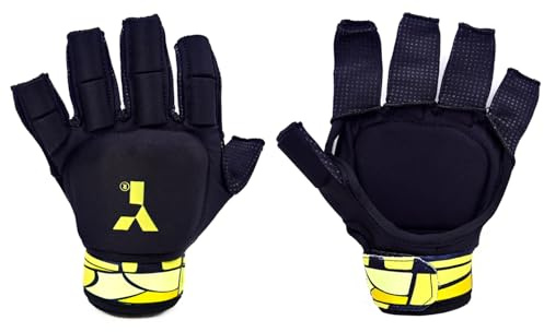 Y 1 guanto da hockey MK PRO, guanto da hockey su campo, protezione extra, guanto in plastica rinforzata, design con palmo aperto, protezione completa delle mani, guanti per bambini, usati dai