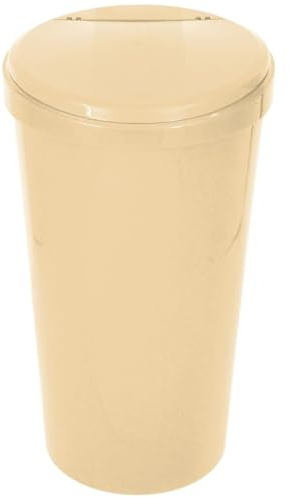 Easy Shopping® 50L Touch Bin Recycling Bin Touch Top Lid for Home, Garden, Office, School, Kitchen, and Bathroom, 50 Litre Waste Dustbin In 5 Colours (Cream)