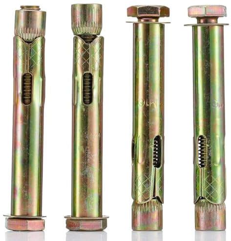 YoiYee M12 x 110mm Sleeve Anchor - Use 16mm Drill Bit - for Concrete Brick Stone, Pack of 4