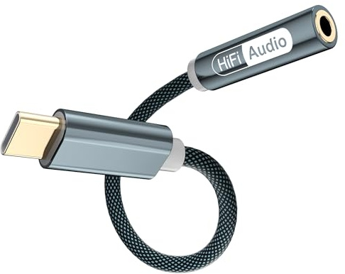 YISH Adattatore USB C Jack 3.5mm：Audio Aux USB Tipo C a Jack Adattatore con Chip DAC per 3.5mm Cuffie Compatibile con iPhone 17 16 15 Pro Max Air Samsung Galaxy S26 S25 S24 S23 Ultra iPad MacBook Pro