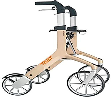 TrustCare 720760 Let's Fly Out, Rollator - Gehhilfe für den Außenbereich, Grau
