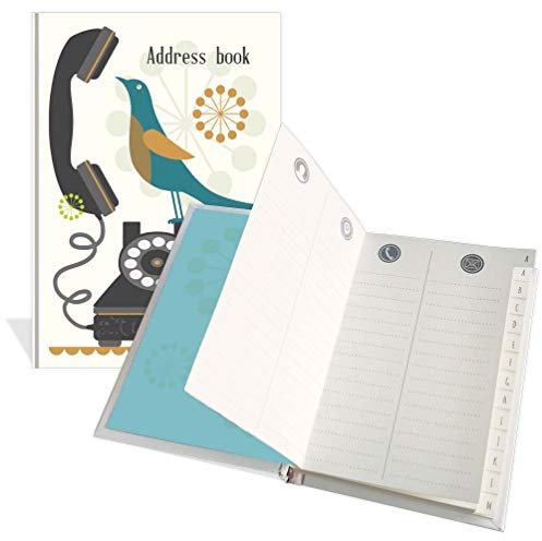 Adressbuch im Taschenformat, Motiv Singvögel, 104 Seiten, 91 x 130 mm