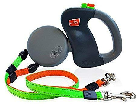 Voarge Automatische Hund Versenkbar Leine, Doppelte Hundeleine für 2 Hunde, Geeignet für Kleine und Mittelgroße Hunde-ohne zu verknoten. Kein Verheddern