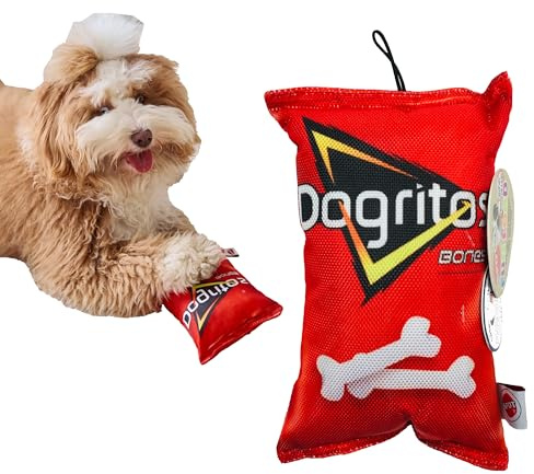 SPOT by Ethical Products Fun Foods The Whimsical Dog Toy with Squeaker for All Dogs | Chew Plush and Squeak Toy Small and Large Breeds | Interactive Toy for Dogs - Doritos - Small